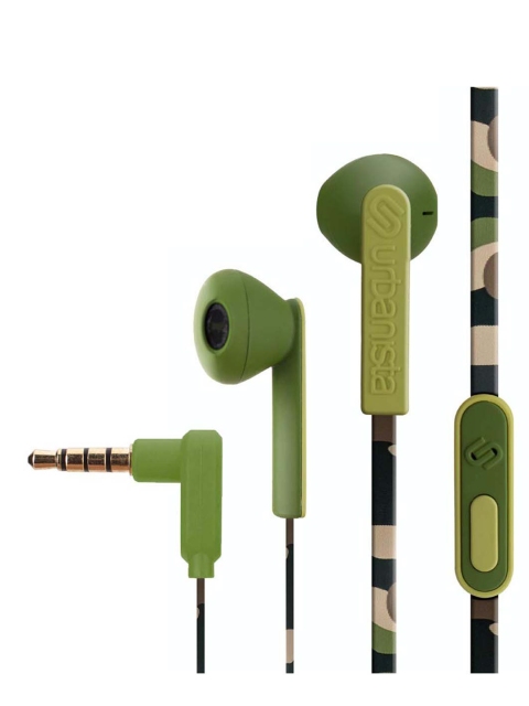 

urbanista Olive Green & Beige Printed Earphones