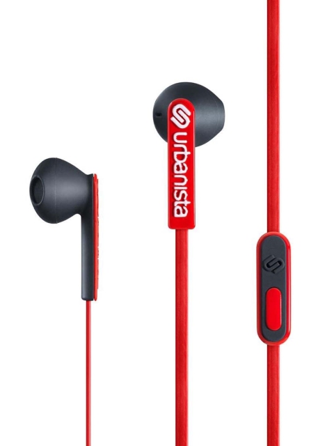 

Urbanista Red & Black Solid In-Ear Wired Earphones