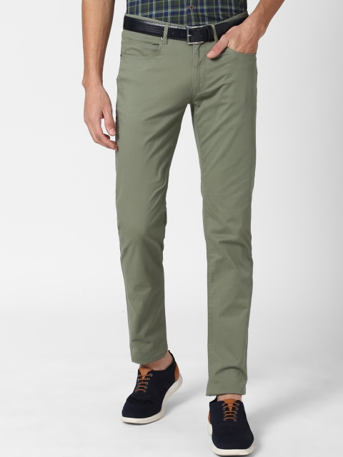 

Peter England Casuals Men Green Slim Fit Trousers