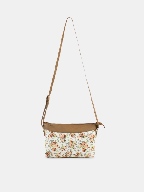 

Kastner Woman Brown Floral Printed Structured Sling Bag
