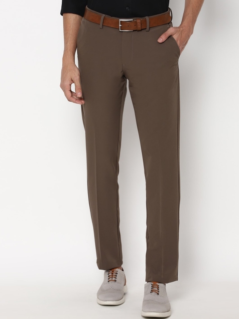 

Allen Solly Men Brown Solid Slim Fit Trousers