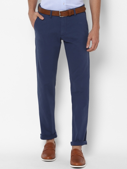 

Allen Solly Men Navy Blue Slim Fit Trousers