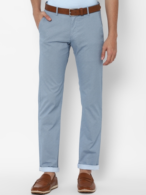 

Allen Solly Men Blue Textured Slim Fit Chinos