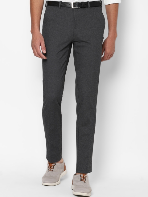 

Allen Solly Men Grey Textured Slim Fit Trousers