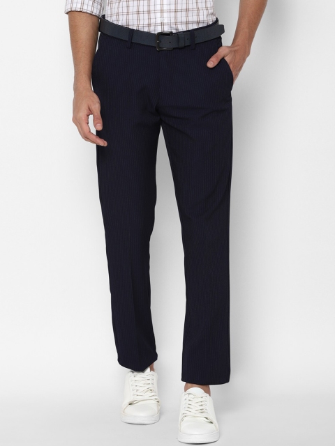 

Allen Solly Men Navy Blue Slim Fit Trousers