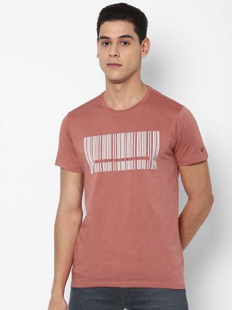 

Allen Solly Men Pink Typography Printed Pockets T-shirt