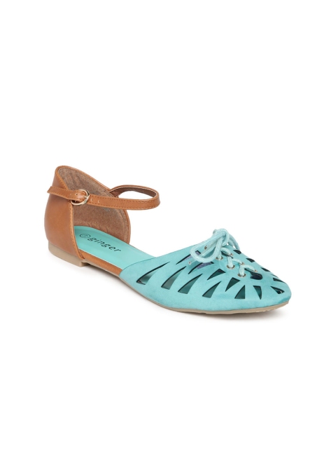 

Ginger by Lifestyle Women Blue & Brown Colourblocked Flats