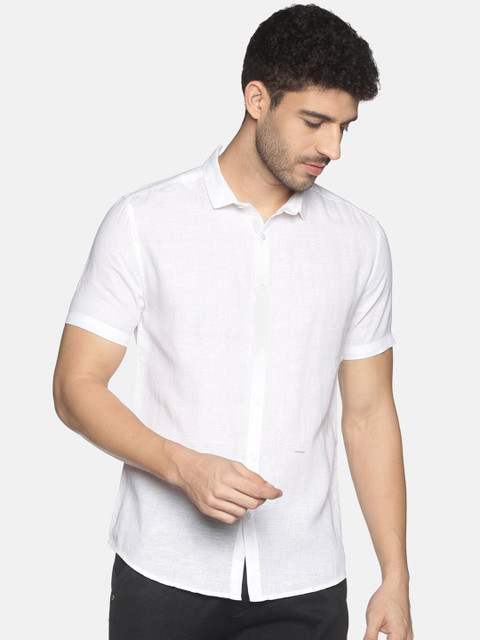 

SHOWOFF Men White Slim Fit Cotton Casual Shirt