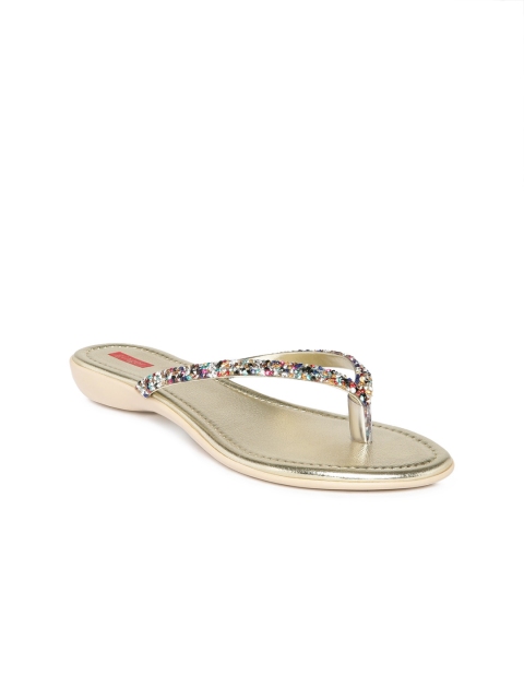 

Ginger by Lifestyle Women Gold-Toned Embellished Flats