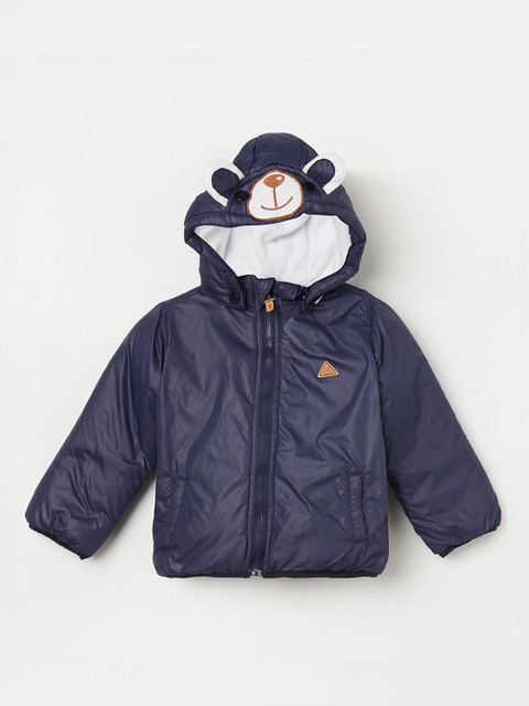 

Juniors by Lifestyle Boys Navy Blue & White Padded Jacket