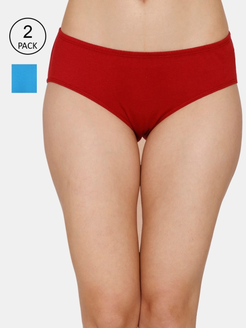 

Zivame Women Pack Of 2 Assorted Pure Cotton Hipster Briefs