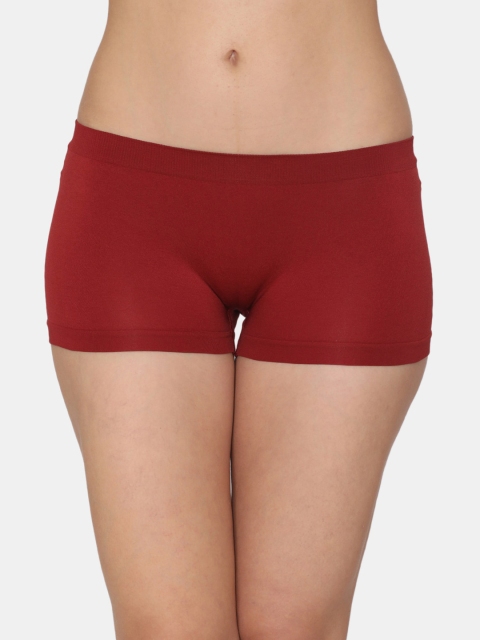 

Zivame Women Red Solid Boy Shorts