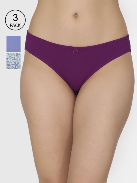 

Zivame Pack Of 3 Printed Low Rise Bikini Briefs, Assorted