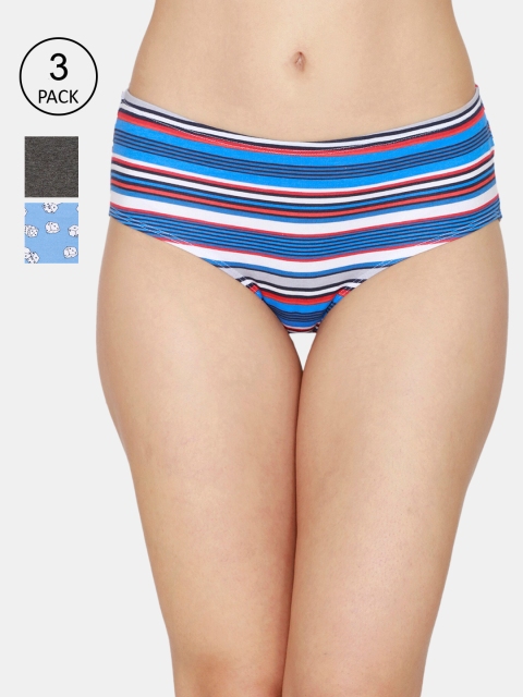

Zivame Women Pack Of 3 Assorted Briefs