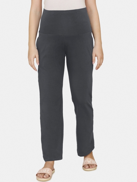 

Zivame Women Maternity Charcoal Grey Lounge Pants