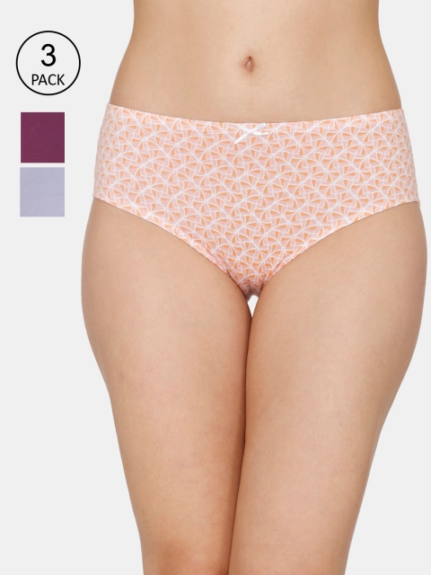 

Zivame Women Pack Of 3 Assorted Briefs