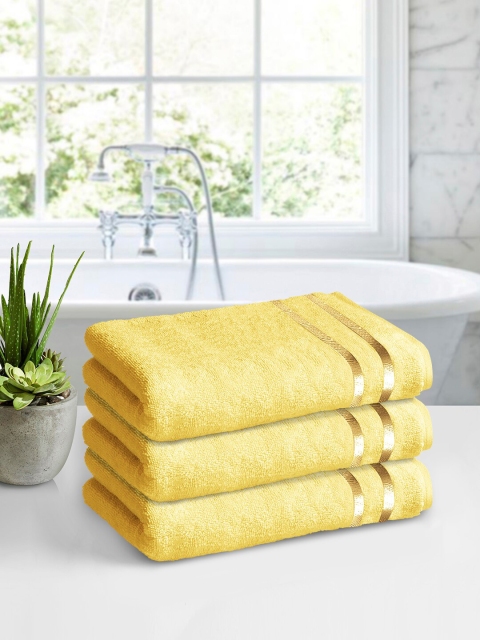 

Story@home Set of 3 Yellow 450 GSM Pure Cotton Bath Towels