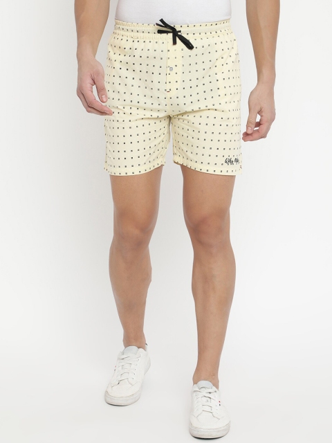 

V2 Value & Variety Men Yellow Printed Shorts