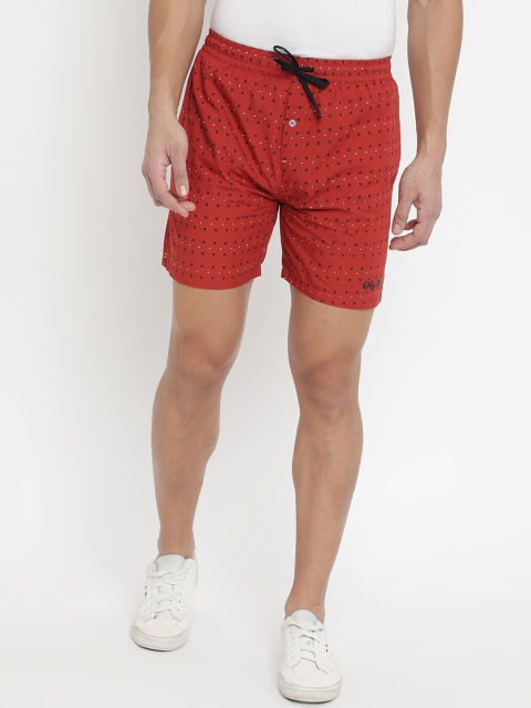 

V2 Value & Variety Men Red Printed Shorts