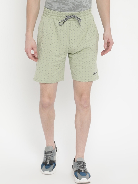 

V2 Value & Variety Men Green Printed Shorts