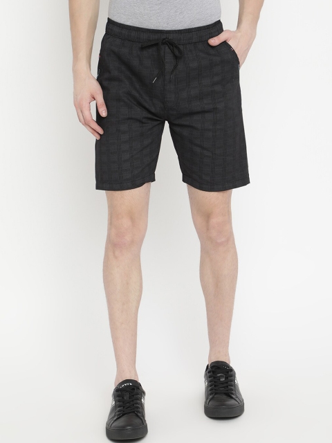 

V2 Value & Variety Men Black Checked Shorts