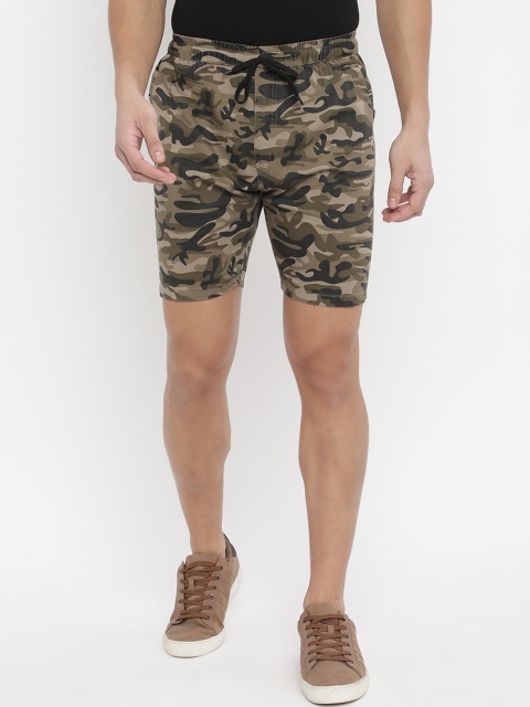

V2 Value & Variety Men Khaki Camouflage Printed Shorts