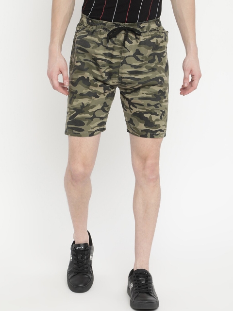 

V2 Value & Variety Men Green Camouflage Printed Shorts