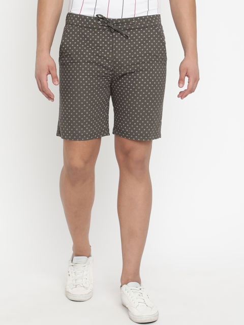 

V2 Value & Variety Men Olive Green Printed Shorts
