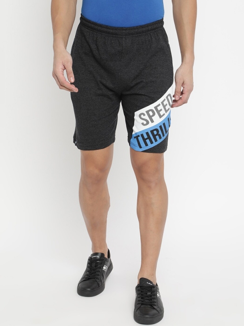 

V2 Value & Variety Men Charcoal Grey Printed Shorts