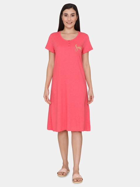 

Rosaline by Zivame Coral T-Shirt Nightdress