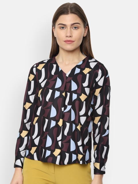

Van Heusen Woman Black Geometric Print Top