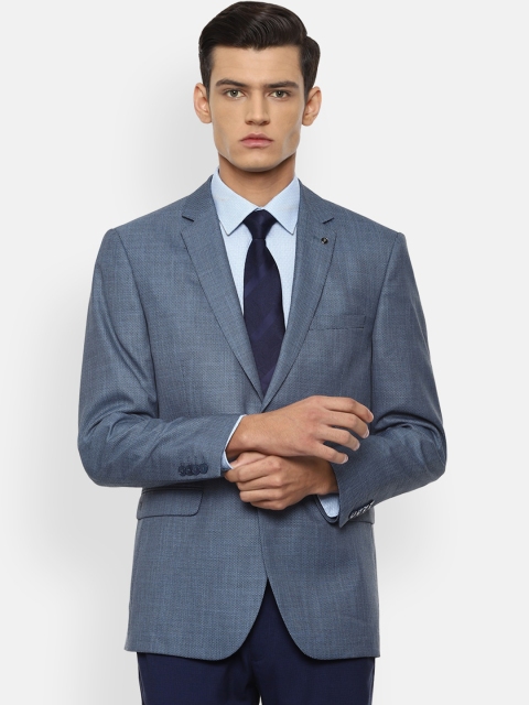 

Van Heusen Men Blue Slim-Fit Single-Breasted Formal Blazer