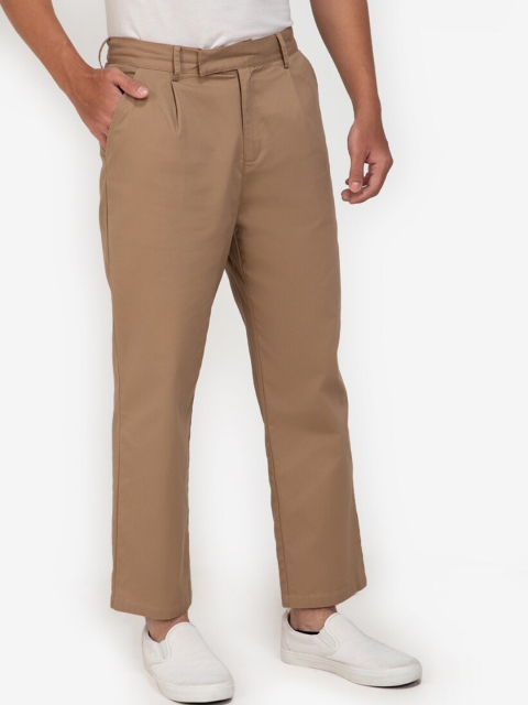 

ZALORA BASICS Men Brown Classic Extended Band Trousers