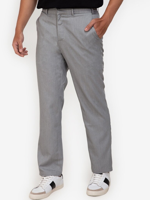 

ZALORA BASICS Men Grey Classic Easy Wash Trousers