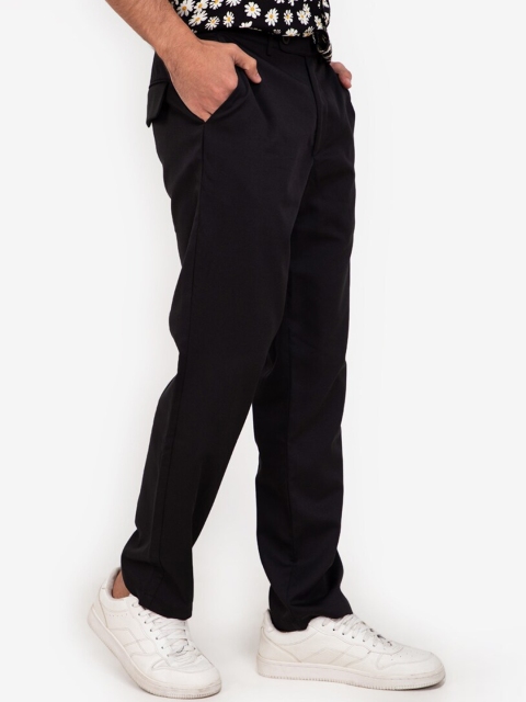 

ZALORA BASICS Men Black Classic Easy Wash Trousers