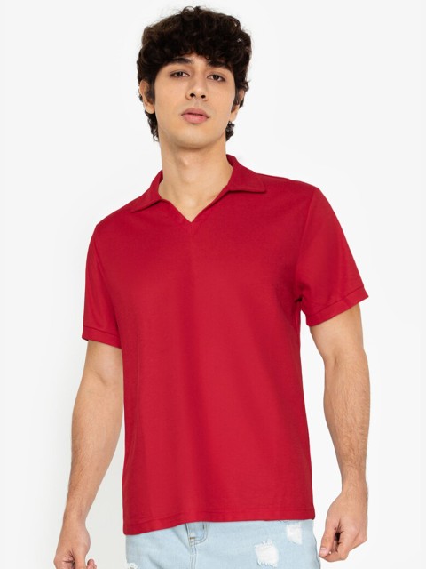 

ZALORA BASICS Men Red V-Neck T-shirt