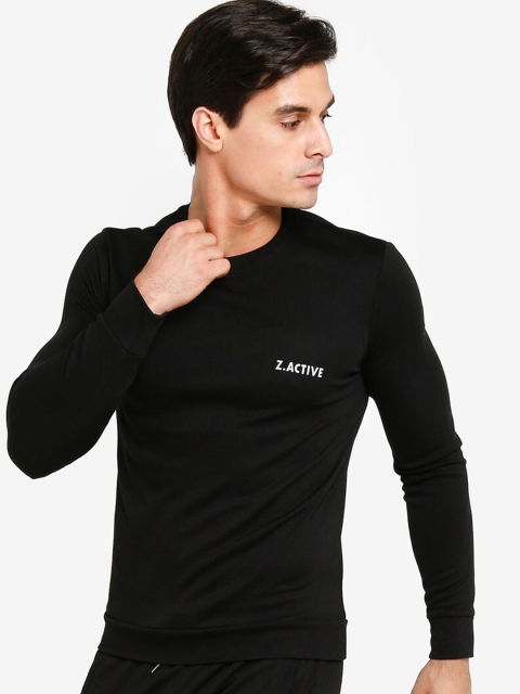 

ZALORA ACTIVE Men Black Reflective Logo Sweatshirt