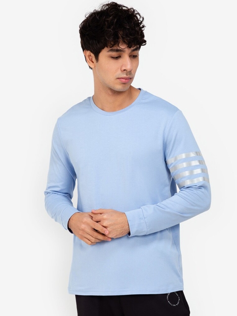 

ZALORA ACTIVE Men Blue Sweatshirt with Reflective Stripe Detail