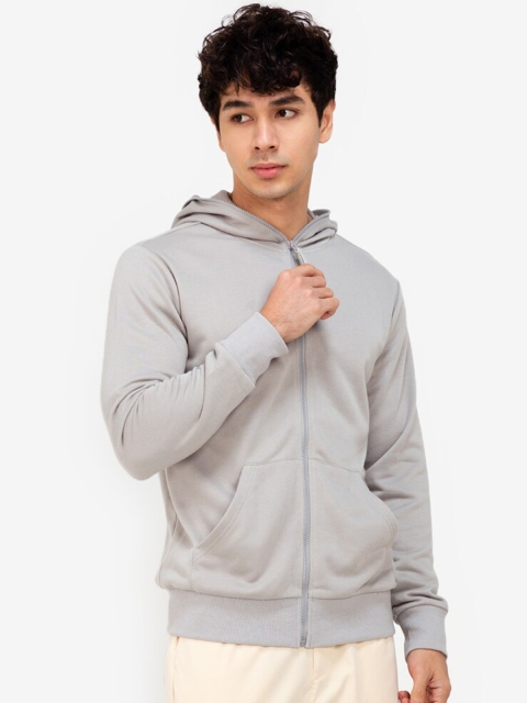 

ZALORA BASICS Men Grey Lightweight Hooded Sporty Jacket