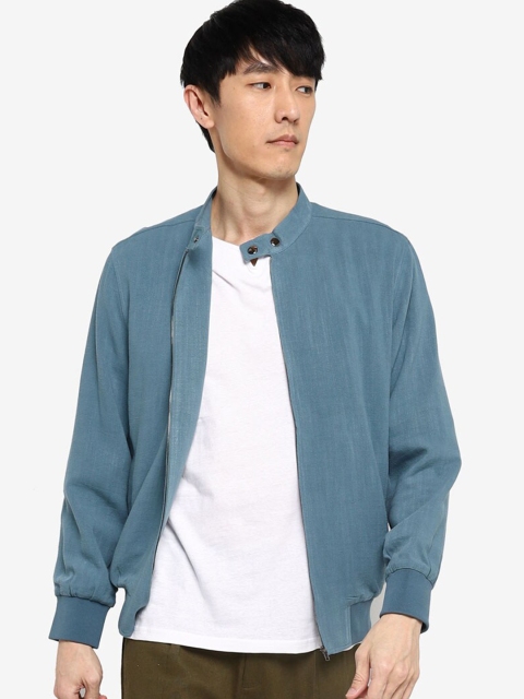 

ZALORA BASICS Men Blue Lightweight Bomber Jacket