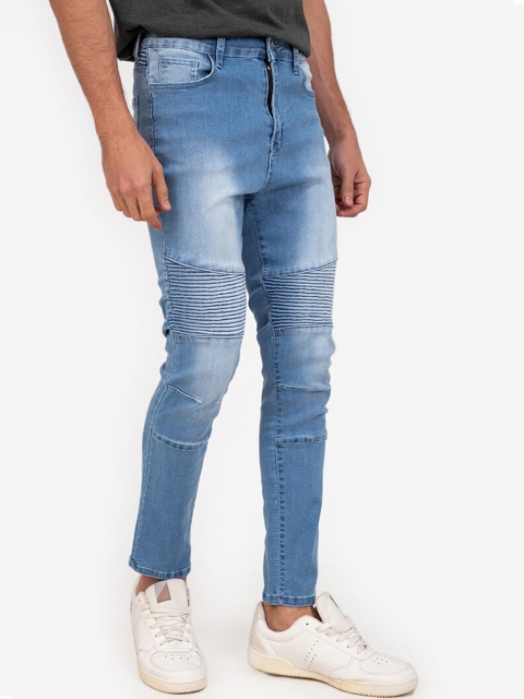 

ZALORA BASICS Men Blue Heavy Fade Patch Detail Jeans