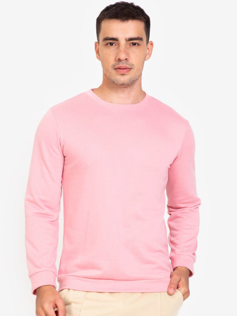 

ZALORA BASICS Men Pink Sweatshirt