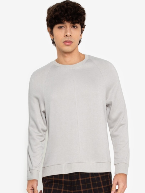 

ZALORA BASICS Men Grey Mid-Seam Sweatshirt