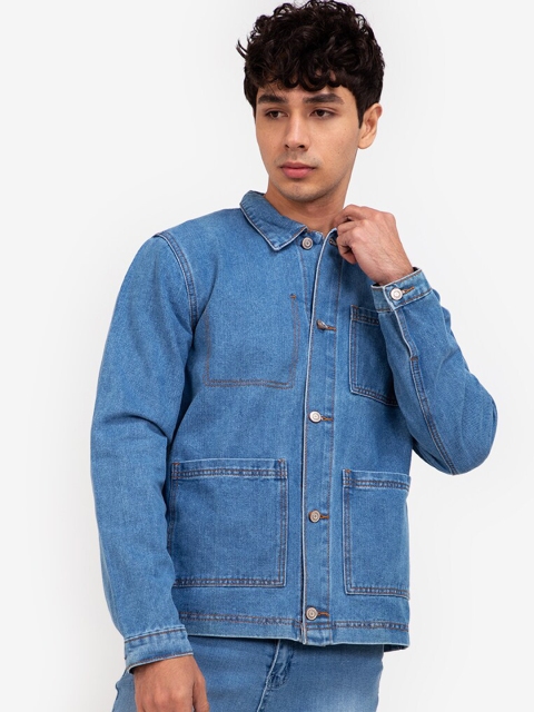 

ZALORA BASICS Men Blue Lightweight Denim Jacket
