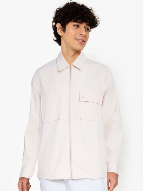 

ZALORA BASICS Men Beige Solid Tailored Jacket