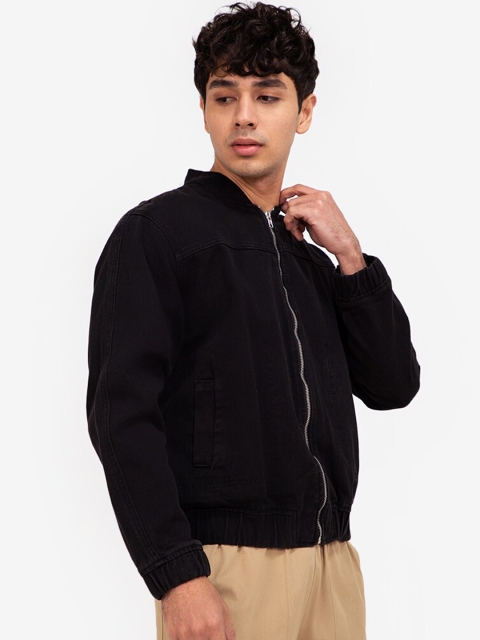 

ZALORA BASICS Men Black Lightweight Bomber Jacket