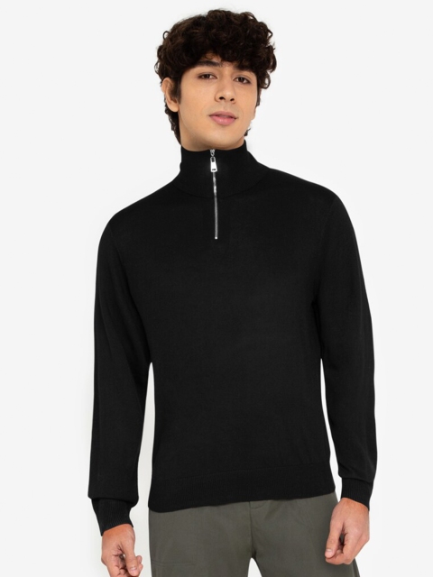 

ZALORA BASICS Men Turtle Neck Sweater, Black