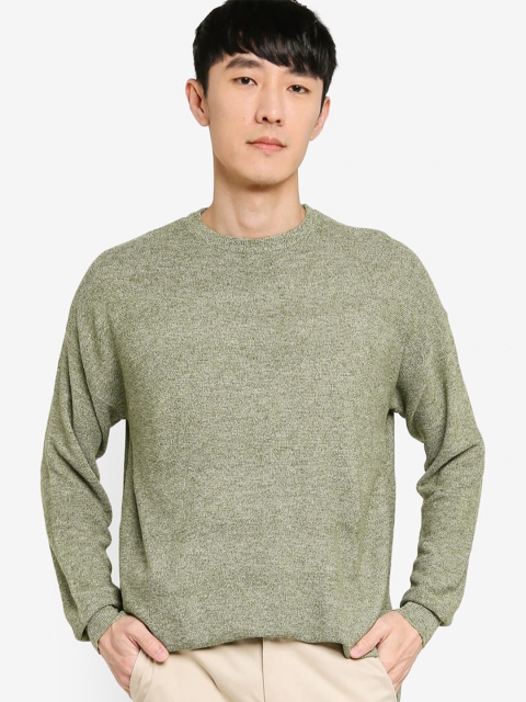 

ZALORA BASICS Men Green Round Neck Jumper