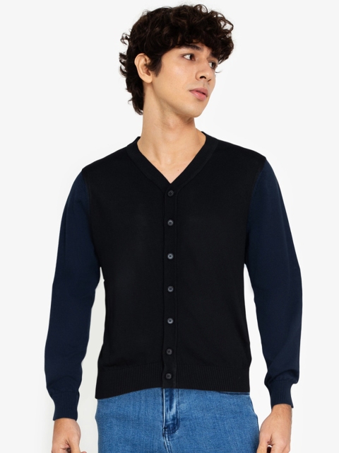 

ZALORA BASICS Men Black buttoned Cardigan