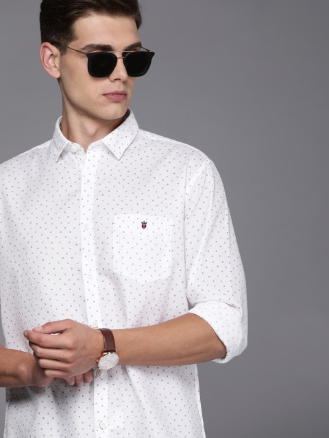 

Louis Philippe Sport Men White Slim Fit Printed Casual Shirt